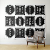 Twee logo's Elegante eenvoudige zakelijke Logo ach Wandkleed (In Situ (horizontaal))