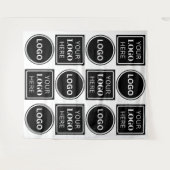 Twee logo's Elegante eenvoudige zakelijke Logo ach Wandkleed (Voorkant (horizontaal))