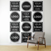 Twee logo's Elegante eenvoudige zakelijke Logo ach Wandkleed (In situ)