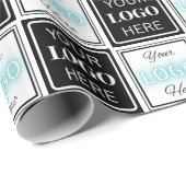 Twee Logos Evenement Wit Eenvoudig Achtergronddoek Cadeaupapier (Rol Hoek)