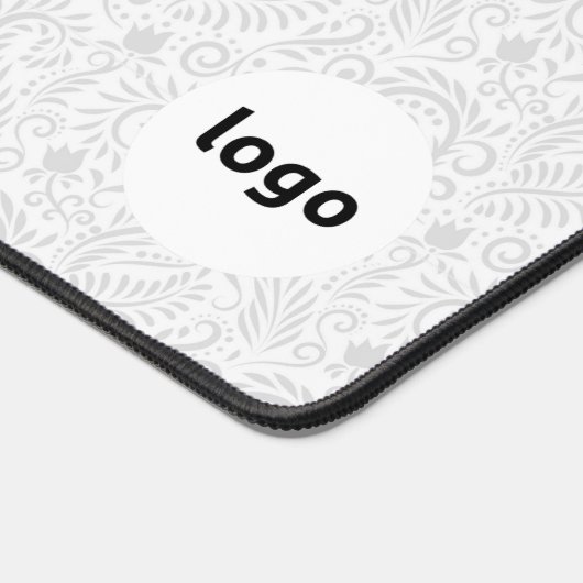 Twee logo's professionele bloemencomputer bureaumat (Hoek)