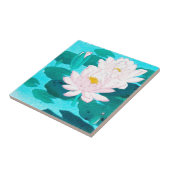Twee Lotus Flowers Tegeltje (Zijkant)