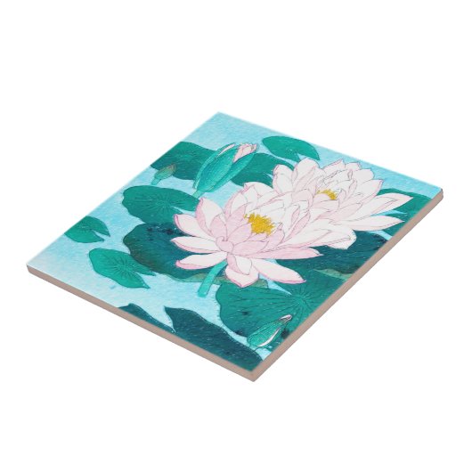 Twee Lotus Flowers Tegeltje (Zijkant)