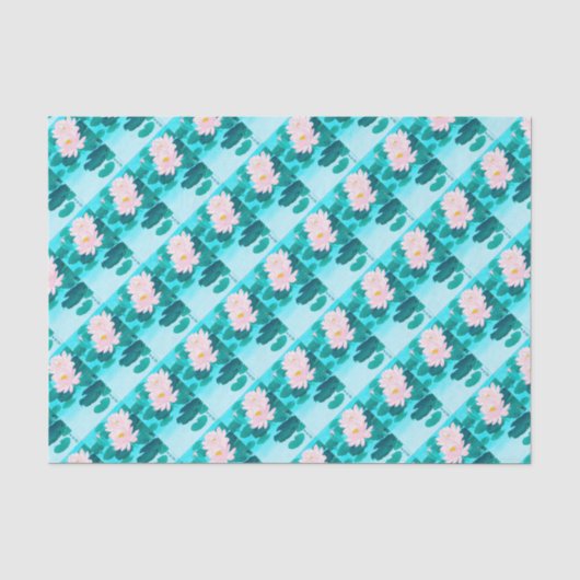 Twee Lotus Flowers Tissuepapier (Voorkant)