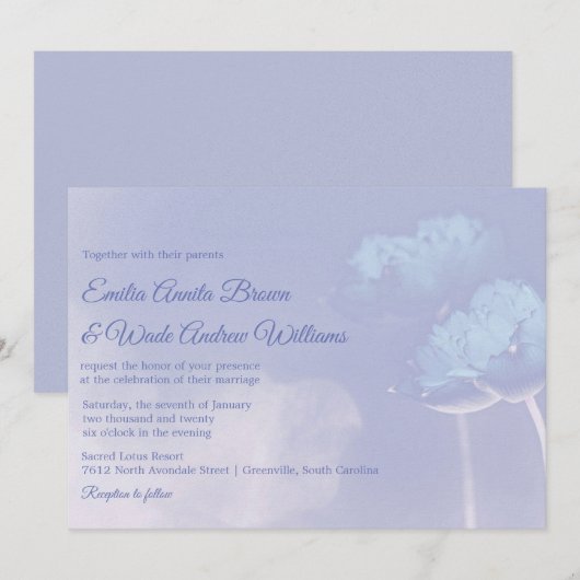 Twee lotusbloemen gelukkig samen Lotus Wedding © Kaart (Voorkant / Achterkant)