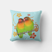 Twee lovebirds in love Sierkussen