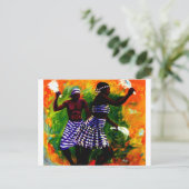 Twee Lover door MOjisola A Gbadamosi Okubule Briefkaart (Staand voorkant)