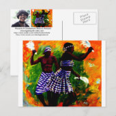 Twee Lover door MOjisola A Gbadamosi Okubule Briefkaart (Voorkant / Achterkant)