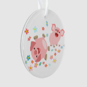 Twee luchtige Cartoons varkens in het Ornament van (voorkant)