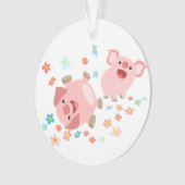 Twee luchtige Cartoons varkens in het Ornament van (voorkant)