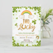 Twee Lucky Birthday St Patrick's 2e verjaardag Par Kaart (Staand voorkant)