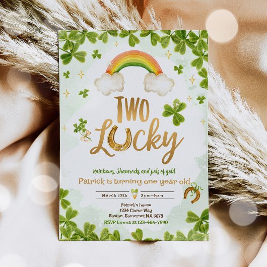 Twee Lucky Birthday St Patrick's 2e verjaardag Par Kaart