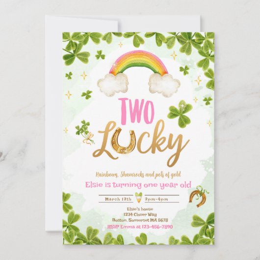 Twee Lucky Birthday St Patrick's 2e verjaardag Par Kaart (Voorkant)