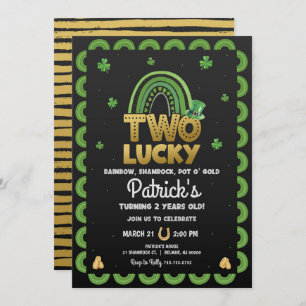 Twee Lucky Birthday Uitnodiging St Patrick's Day