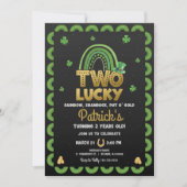 Twee Lucky Birthday Uitnodiging St Patrick's Day (Voorkant)