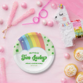 Twee Lucky Charm Rainbow 2e verjaardagsfeestje Papieren Bordje (Feest)