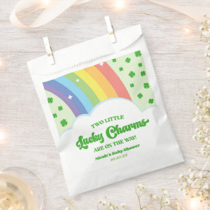 Twee Lucky Charms Rainbow Twins Baby shower Bedankzakje