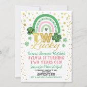Twee Lucky Girl 2e verjaardag St Patrick's Day Kaart (Voorkant)