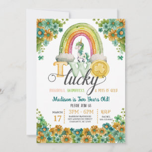 Twee Lucky Rainbow Unicorn Sunflower 2e verjaardag Kaart