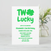 Twee Lucky St Patrick's Day 2e verjaardag Kaart (Staand voorkant)
