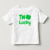 Twee Lucky St Patrick's Day 2e verjaardag Kinder Shirts (Voorkant)