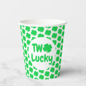 Twee Lucky St Patrick's Day 2e verjaardag Papieren Bekers (Voorkant)