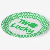 Twee Lucky St Patrick's Day 2e verjaardag Papieren Bordje (Gekanteld)