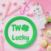 Twee Lucky St Patrick's Day 2e verjaardag Papieren Bordje (Feest)
