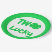 Twee Lucky St Patrick's Day 2e verjaardag Papieren Bordje (Gekanteld)