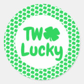 Twee Lucky St Patrick's Day 2e verjaardag Ronde Sticker (Voorkant)