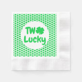 Twee Lucky St Patrick's Day 2e verjaardag Servet (Voorkant)