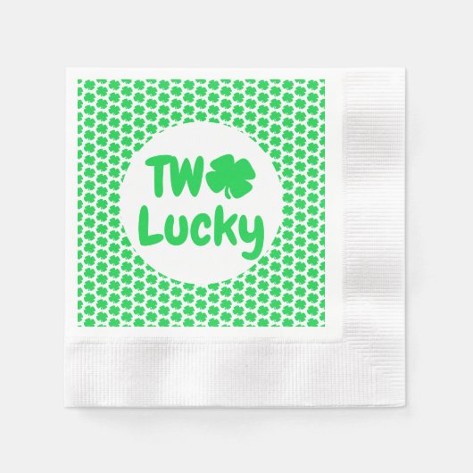 Twee Lucky St Patrick's Day 2e verjaardag Servet (Voorkant)