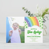 Twee Lucky St. Patrick's Day 2e verjaardagsfeestje Kaart (Staand voorkant)