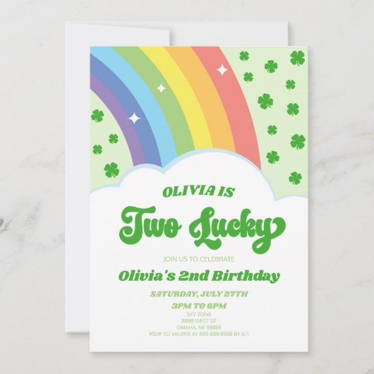 Twee Lucky St. Patrick's Day 2e verjaardagsfeestje Kaart (Voorkant)