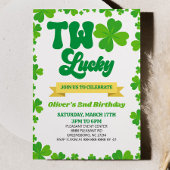 TWEE Lucky St. Patrick's Day 2e verjaardagsfeestje Kaart