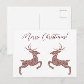 Twee luiers in Faux Roos Gold Pink Glitter Briefkaart (Voorkant / Achterkant)