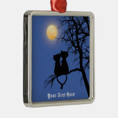 Twee luiken Cat Premium Square Ornament (Rechts)