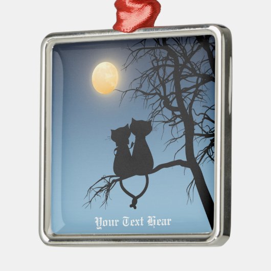 Twee luiken Cat Premium Square Ornament (Links)