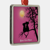 Twee luiken Cat Premium Square Ornament (Rechts)