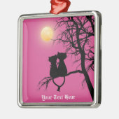 Twee luiken Cat Premium Square Ornament (Links)