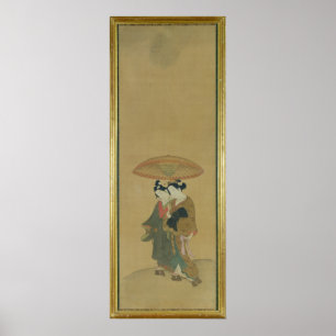 Twee luiken onder een paraplu poster