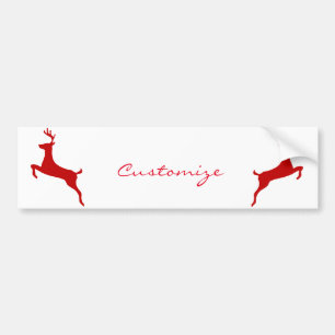 Twee luipende Red Deer Thunder_Cove Bumpersticker