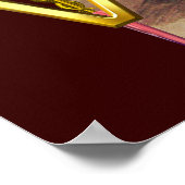 TWEE LYING KOEIEN GOLD CADUCEUS VETERINAIR SYMBOOL POSTER (Hoek)