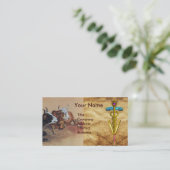 TWEE LYING KOEIEN GOLD CADUCEUS VETERINAIR SYMBOOL VISITEKAARTJE (Staand voorkant)