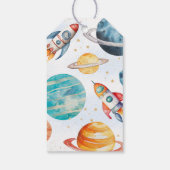 Twee-maan- jongen bedankkaartjes cadeaulabel (Achterkant)