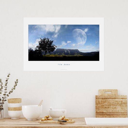 twee maan poster (Keuken)