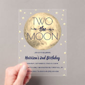 Twee maanden De maan 2e verjaardag Acryl Uitnodigingen (Insitu (Draagbaar))