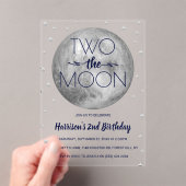 Twee maanden De maan 2e verjaardag Acryl Uitnodigingen (Insitu (Draagbaar))