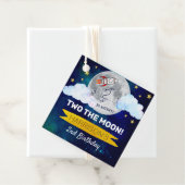 Twee maanden De maan 2e verjaardag Bedankjes Labels (In situ)