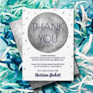 Twee maanden De maan 2e verjaardag Bedankkaart